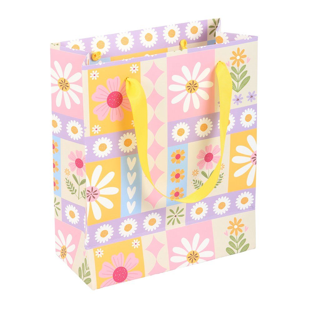 Medium Floral Patchwork Print Gift Bag - Willow Shack Collective