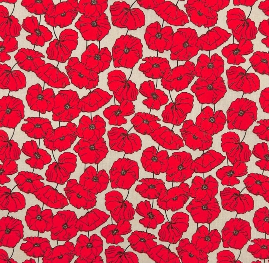 Poppy Floral Wristlet