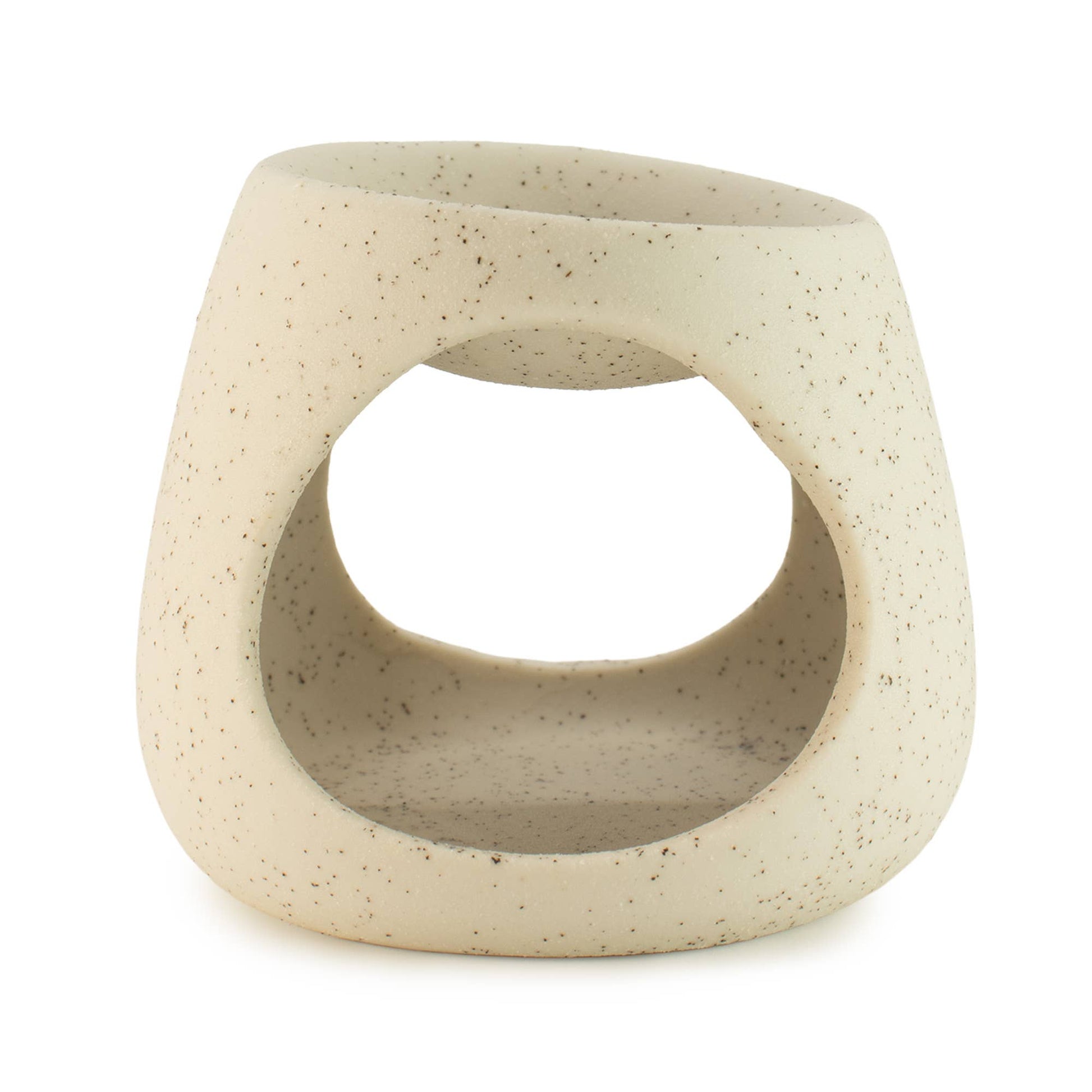 Ceramic Zen Oil Burner - Round Pebble - Marble Effect - Willow Shack Collective
