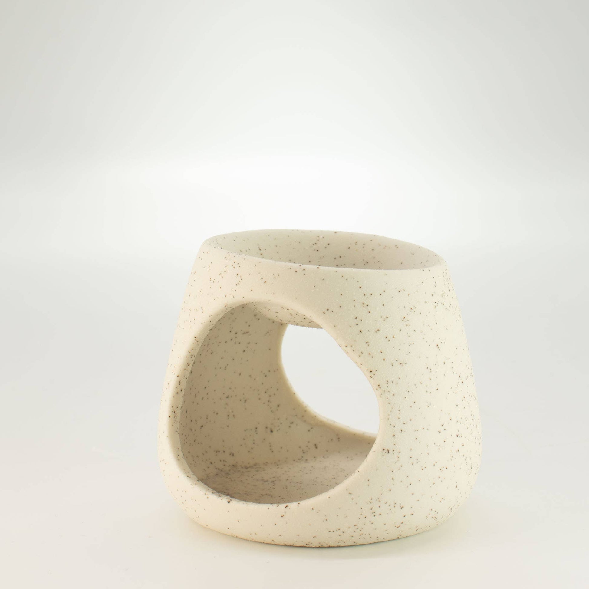 Ceramic Zen Oil Burner - Round Pebble - Marble Effect - Willow Shack Collective
