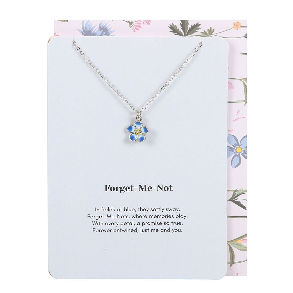 Forget - Me - Not Flower Necklace - Willow Shack Collective