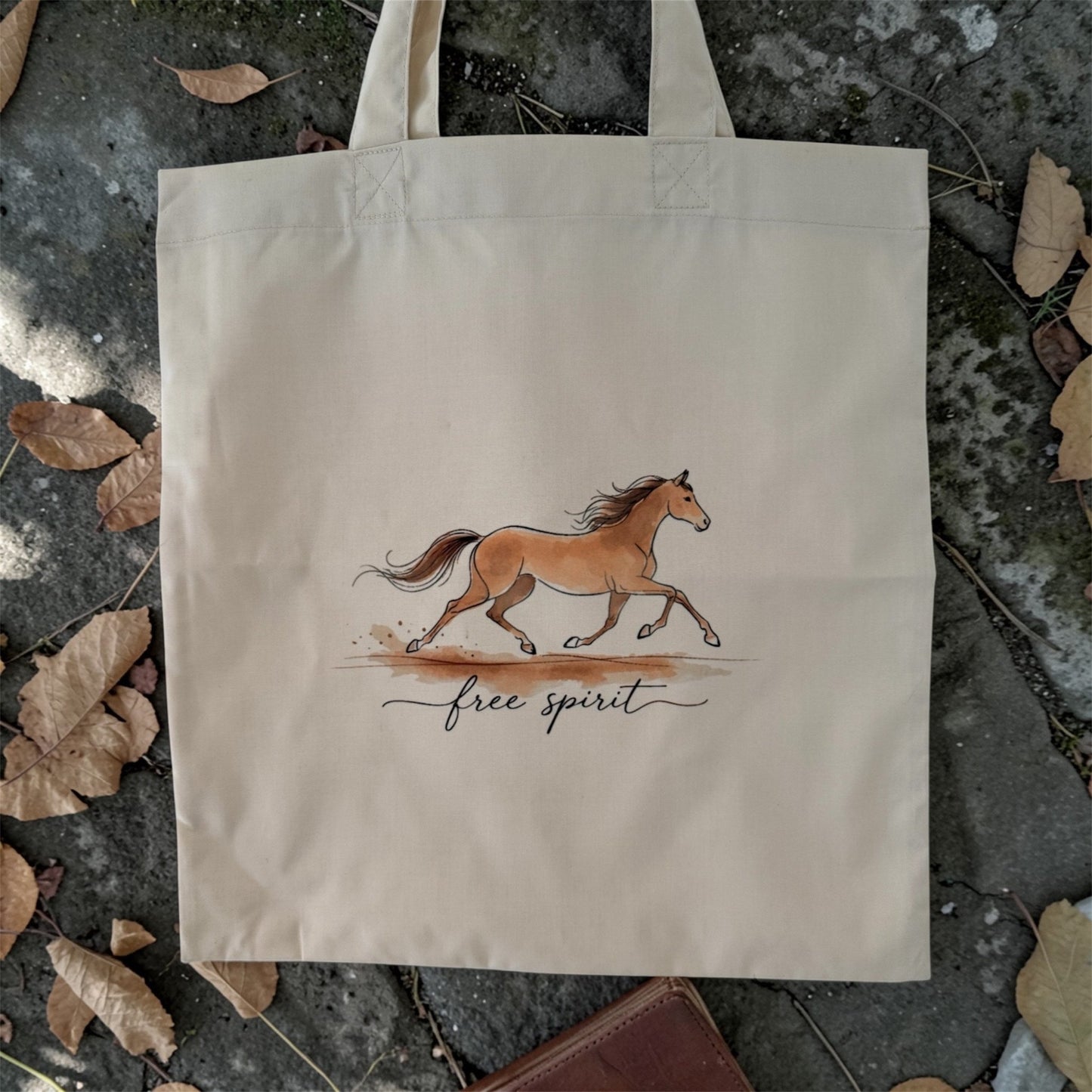 Free Spirit – Horse Canvas Tote Bag - Willow Shack Collective