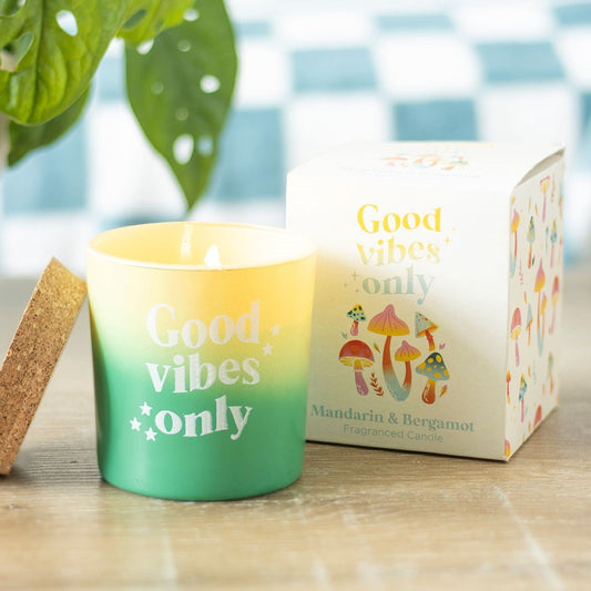 Good Vibes Only Mandarin & Bergamot Candle - Willow Shack Collective