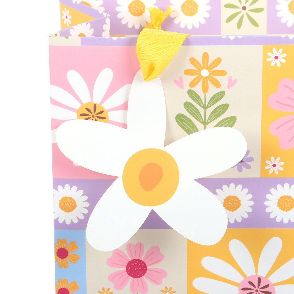 Medium Floral Patchwork Print Gift Bag - Willow Shack Collective