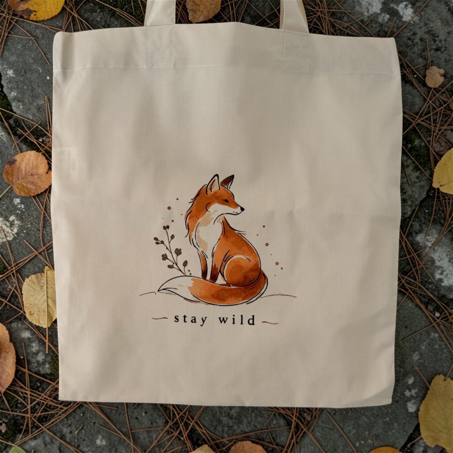 Stay Wild – Fox Nature Tote Bag - Willow Shack Collective