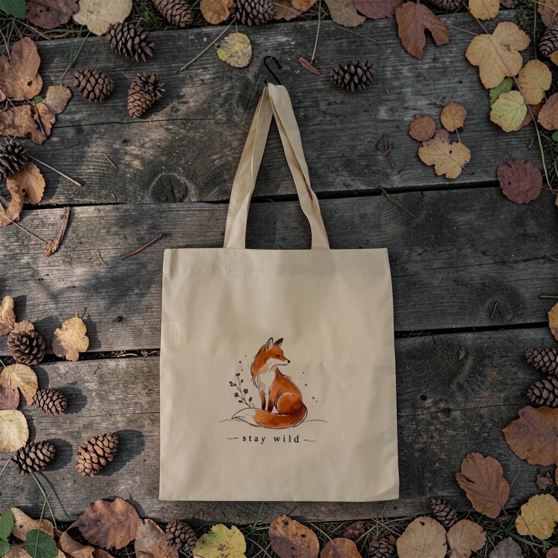 Stay Wild – Fox Nature Tote Bag - Willow Shack Collective
