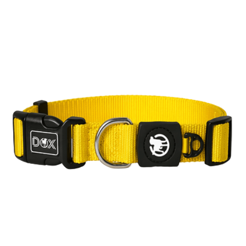 Yellow DDOXX Premium Nylon Dog Collar - Small - Willow Shack Collective